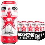 Rockstar Pure Zero Energy Drink, Fruit Punch, 0 Sugar, with Caffeine and Taurine, 16oz Cans (12 Pack) (Packaging May Vary)