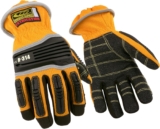 RINGERS R-314 Industrial Extrication Search & Rescue Impact Gloves with Enhanced Grip for Mining, Oil and Gas, Orange/Black Size 8, 1 Pack