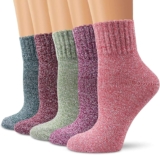 YQHMT Wool Socks for Women Gifts Winter Warm Thick Thermal Vintage Knit Soft Crew Socks Stocking Stuffers, Christmas Gift