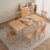 Solid Wood Extendable Dining Table, Accommodate 4-8 People, Sturdy and Easy Assembly, Modern Dining Room Table for Dining Room, Kitchen, Living Room, Natural