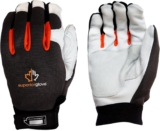 Leather Mechanics Gloves – Heavy Duty Hand Protection Clutch Gear (1-Pair) MXGCE