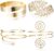 FUNRUN JEWELRY Arm Cuff Upper Arm Band for Women Gold Arm Cuff Bangle Bracelets Adjustable Coil Swirl Armlet ArmBand Jewelry,3-4Pcs