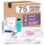 Personal Care Travel Toiletries | 1-Shoppe Amenities Kit | Travel Shaving Set, Toothbrush & Paste, Mouthwash, Makeup Wipes, Swabs, Nail File & Sewing Kit | 75 Pieces