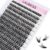 Cluster Eyelash Extensions Mixed LAUBESS Eyelash Clusters 40D Lash Clusters DIY Lash Extension Individual Lashes Natural Cluster Lashes Eyelash Extension (40D-0.07D-8-14mm), Black