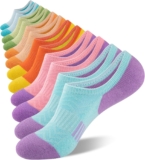 eallco No Show Socks for Women Cotton Athletic Low Cut Socks Ankle No Slip Invisible Running Cushioned Socks 6 Pairs