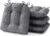 Chair Cushions for Dining Chairs, Kitchen Chair Cushions Set of 4, Seat Cushion with Ties, Tufted Chair Pads for Dining Chairs with Non Slip Backing, 15.5 x 15.5 x 4, Dark Grey