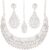 Touchstone Indian jewelry set for women rhinestone bridal necklace statement wedding brides earring formal big designer collar style trendy desi rhinestones maang tikka fashion in gold or silver tone