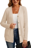 GRECERELLE Women’s Lightweight Cardigan Sweater Casual Long Sleeve Knit Cardigan Open Front Outwear Jacket with Pockets
