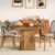 LITTLE TREE 31.5″ Small Dining Table for 4, Farmhouse Kitchen Table with Walnut Finish, Square Compact Dinner Table for Home Dining Room, Apartments, Office, Living Room & Restaurants, Walnut