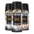 Axe Fine Fragrance Collection Premium Body Spray Black Vanilla with Orange + Sandalwood 3 Count with 72H Odor Protection Aluminum-Free 4 oz