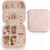 Mini Jewelry Travel Case,Small Jewelry Box,Traveling Jewelry Organizer,Portable Jewellery Storage Holder for Rings Earrings Necklace Bracelet Boxes for Girls Women | Pink-Mirror