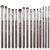 Jessup Eye Makeup Brushes Set Professional 15pcs Brown Eyeshadow Brush Eyebrow Concealer Eyeliner Blending Brush for Makeup Premium Synthetic Eye Brush Set, T499
