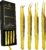 Alishba Beauty Eyelash Extension Tweezers, Precision Fiber Tip Grip Japanese Stainless Steel (Set of 4 Eyelash Tweezer) (GOLD)