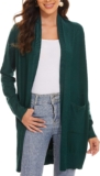 Huuloo Women’s Open Front Long Shawl Cardigan Sweater with Pockets