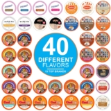 Crazy Cups Flavored Coffee Pods Variety Pack for Keurig K Cups Brewers, Assorted Flavored Coffee Sampler, 40 Count(Pack of 1)