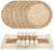 Handmade Boho Placemats Set of 6 – Natural Cotton Burlap and Water Straw Woven Combination Table Mats, Macrame Décor and Farmhouse Style Placemats, for Dining Table Kitchen
