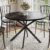ChooChoo 47.2 Inch Round Dining Table for 4, Farmhouse Wood Kitchen Table, Circle Dinner Table for Kitchen & Dining Room, Black