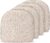 Tromlycs Dining Room Chair Cushions Set of 4 for Dining Kitchen Chairs Pads Seat Cushions Indoor Non Slip U Shaped 17 x 16 Inch Linen