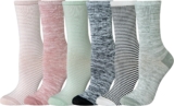 Amazon Essentials Women’s Socks Crew, Cotton – 6 Pairs
