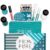 Prim and Pure Kids Makeup Gift Set – Stencil, Makeup Eyeshadow Bioglitter Lip Gloss and Cosmetic Bag Mirror Makeup Brush Accessories (Mermaid Blue)