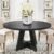 Tribesigns Round Dining Table Wood Kitchen Table for Dining Room, 47 in Dinning Room Tables for 4 Man, Farmhouse Dinner Table with Wooden Tabletop and Cross Base, Black
