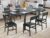 7-Piece Dining Table Set for 4-6, Extendable Kitchen Table Cushion Chairs Set of 6 with 6 Chairs, Rectangle Dining Table with Metal Frame & MDF Board, Folding for Small Apartment Saving Space, Black