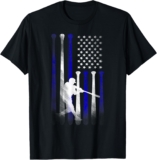 Baseball American Flag Player Flag, Dad, Mom, Kid Apparel T-Shirt