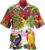 Black Mens Hawaiian Shirt Plus Size Oversized Button Down Shirt red Short Sleeve Shirt Men Big n Tall Shirts